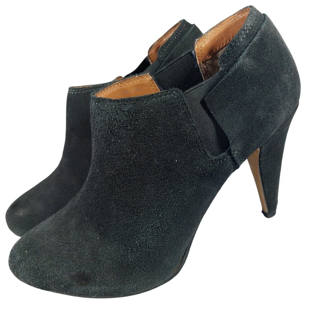 DOLCE VITA! BLUE GRAY GENUINE SUEDE LEATHER HODDEN PLATFORM ANKLE BOOTS! SZ 10M